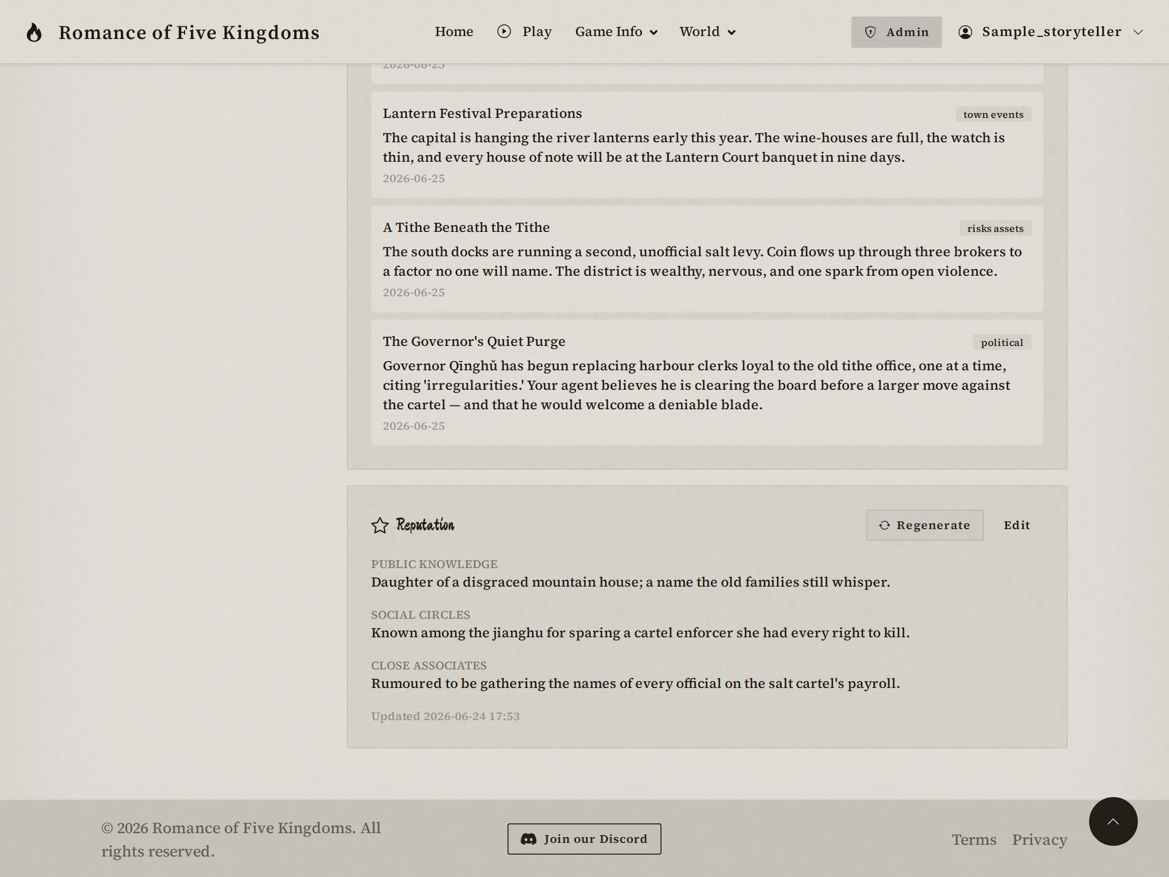 Story profile